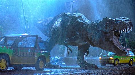 Jun 11, 2022 · Alan Grant (Sam Neill) tries to steer away the hungry T. rex in Steven Spielberg's 1993 blockbuster "Jurassic Park." The dino spent much of the movie on Isla Nublar as an antagonist but ends up ... 